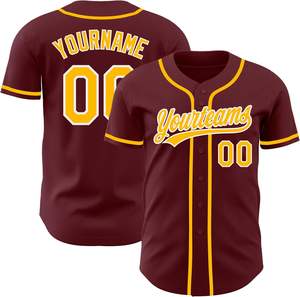 Jersey de béisbol abotonado personalizado sublimado equipo uniforme aparejos sarga bordado nombre Número secado rápido transpirable malla ajuste - Product Image 3