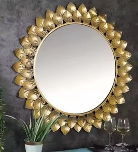 Espejo de pared con marco de Metal moderno decorativo, Diseño Artesanal, espejo de boda de lujo para el hogar, dormitorio, sala de estar - Product Image 4