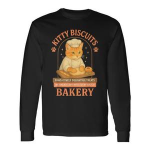 Maglietta a maniche lunghe Kitty Biscuits: Deliziosi snack che ci fanno impazzire – Amore che si modella. Categoria prodotti promozionali. - Product Image 1