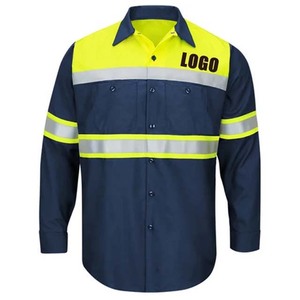 High Visibility Men's Shirt Quick Dry Short Sleeve Breathable Customizable Logo Workwear Polo Shirts - Product Image 5