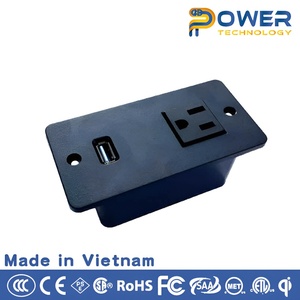Prise unique de multiprise américaine encastrée de 10.5W avec PW-A USB-1011 - Product Image 2