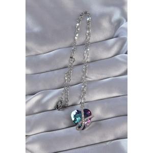 Lisinya943 316l catena in acciaio argento colore zircone pietra Anna collana cuore