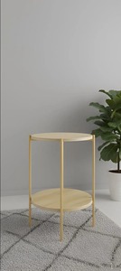 โต๊ะทรงกระบอกสีทองทรงกลมที่สร้างขึ้นสำหรับห้องนั่งเล่นห้องนอนและมุมตกแต่งที่น่าดึงดูดเหนือกาลเวลา - Product Image 2