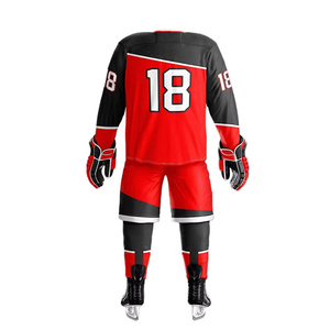 Uniforme de hockey sur glace de qualité supérieure, logo personnalisé, imperméable, 100% polyester, pour équipes, prix de gros, transfert thermique, sport - Product Image 2