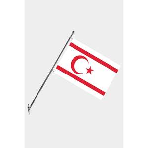 Cyprus Wall-Mounted Telescopic Flagpole <b>Set</b> with Digital Printed Polyester Banners - Product Image 1