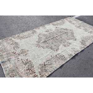 พรมวินเทจขนาดใหญ่ 4.8x9.6 ฟุต พรมตุรกีลายตารางสีเขียว ทำจากขนสัตว์ - Product Image 4