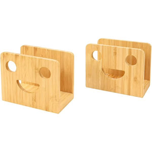 Porte-serviettes de coupe sourire en bois pour table à manger pour enfants - Product Image 1