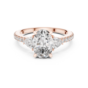 Conjunto de anillo de novia elegante de 18K | Anillo de boda de compromiso - Product Image 2