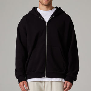 Sudadera con Capucha de Alta Calidad 100% Algodón, 230-500gsm, Gruesa, con Cierre y Logotipo Personalizado - Product Image 6