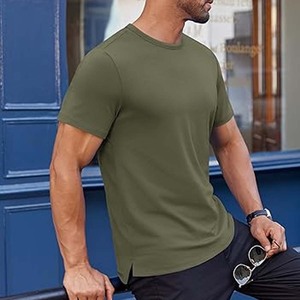 Camiseta de cuello redondo para hombre, camiseta Unisex de algodón pesado para adultos, camisetas con logotipo personalizado para entrenamiento - Product Image 2