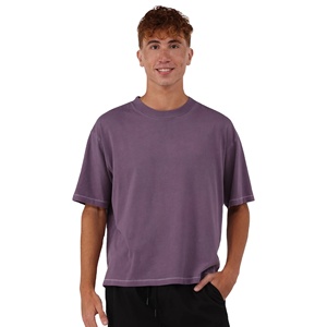 T-shirts décontractés en coton mélangé de fibres de bambou de haute qualité à col rond pour hommes dans des couleurs unies adaptées à un usage quotidien élégant - Product Image 3