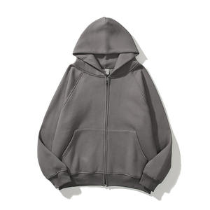 Sweat à capuche personnalisé pour hommes 100% coton éponge lourde thermique avec impression bouffante hiver taille XS teint uni polaire de haute qualité - Product Image 1