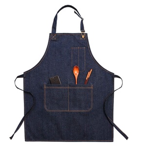 Tablier de Barbier en Gros avec Logo Personnalisé, Unisexe, Imperméable, en Cuir et Denim, pour Usage Quotidien en Salon - Product Image 1