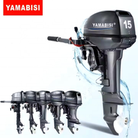 Moteur Hors-Bord Yamabisi de Haute Qualité 2 Temps 9,9 CV 15 CV Barre Franche Arbre Long Moteur de Bateau à Essence