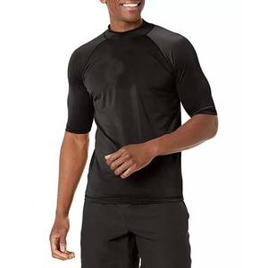 T-shirts Rash Guard OEM pour hommes, confortables et respirants, en coton et polyester, bonnes coutures, manches courtes, protection solaire pour adultes - Product Image 5
