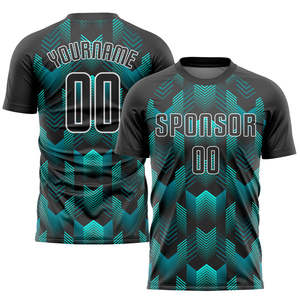 Maillots de football personnalisés légers en gros, uniformes de football respirants à séchage rapide, tenues d'équipe sublimées avec nom et logo personnalisés - Product Image 4