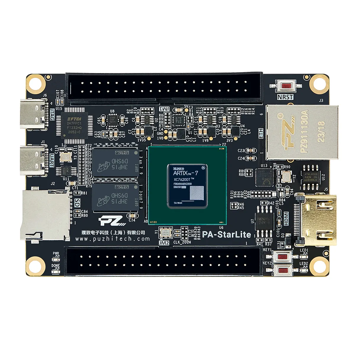 शुरुआती MIPI गीगाबिट ईथरनेट ऑन-बोर्ड JTAG डाउनलोडर के लिए Fpga सोम फ्रेंडली आर्टिक्स 7 A735T छोटे आकार का Xilinx Fpga बोर्ड