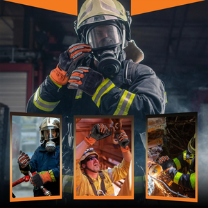 Gants de pompier en cuir thermo-isolants ignifuges pour le travail de sauvetage - Product Image 2