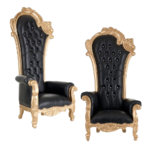Chaises de trône Chaises de trône de luxe royal de style antique avec dossier haut pour la fabrication de meubles de mariage en Indonésie - Product Image 5