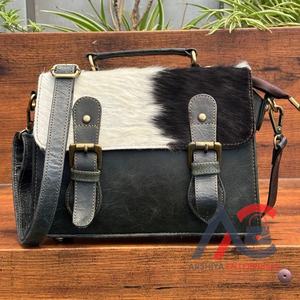 Nouveau populaire usine personnaliser de haute qualité femmes à la mode peau de vache sac à bandoulière en cuir véritable sac de messager une épaule sac à main - Product Image 1