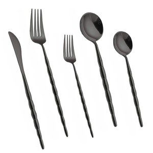 Vente en gros de couverts en métal noir faits à la main au meilleur prix de l'Inde pour restaurant hôtel mariage - Product Image 4