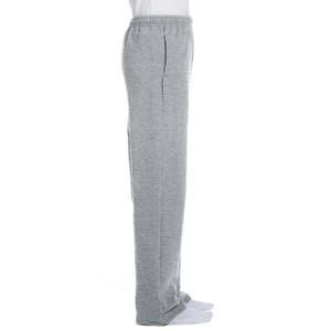 Adult Men's Winter Casual Fleece Open Bottom <b>Drawstring</b> Closure Mid Waist <b>Trouser</b> with Pockets - Product Image 2