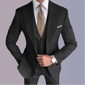 ชุดสูทผู้ชายสามชิ้นแฟชั่นใหม่ขายส่ง ทรงเข้ารูป สไตล์เกาหลี ชุดทางการ ระดับไฮเอนด์ สำหรับงานแต่งงาน - Product Image 4