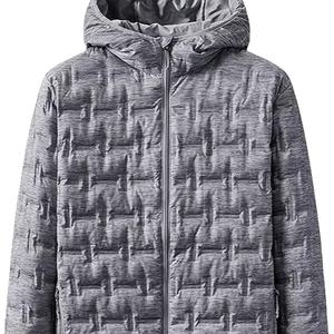 Doudoune avec logo personnalisé pour hommes, manteau d'hiver, veste matelassée en polyester, bulle d'impression noire, veste matelassée - Product Image 1