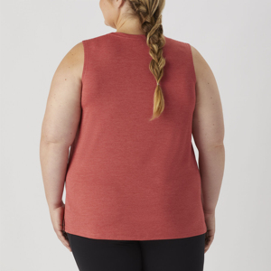 Camiseta sin mangas de cuello redondo personalizada OEM para mujer, ropa de verano informal, camiseta sin mangas elegante y ligera - Product Image 4