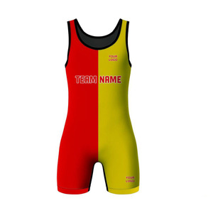 Venta al por mayor logotipo personalizado sublimación jóvenes Lucha Libre camisetas hombres lucha medias logotipo personalizado sublimación lucha engranajes - Product Image 5