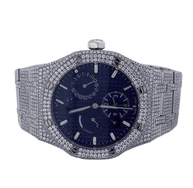 Limited Edition Moissanite Diamond Studded Hip Hop Watch Waterproof Automatic Date Timepiece Jewelry Stainless Steel Watch
