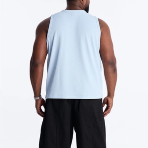 Débardeur Homme Grande Taille Coupe Slim 100% Coton Été Sport Jeunesse Tissé Col Rond Anti-Boulochage Imprimé par Transfert Thermique - Product Image 5