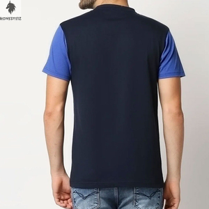 เสื้อยืดผ้าฝ้าย100% สำหรับผู้ชายระบายอากาศคอกลมสไตล์ฮิปฮอปสีทึบลายย้อมธรรมดา - Product Image 4