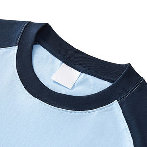 เสื้อยืดแขนสั้นผ้าฝ้าย Raglan สำหรับผู้ชายเสื้อยืดทรงหลวมใส่ได้ทั้งชายและหญิงผ้าทอสี100% เพิ่มเติมตามสั่ง - Product Image 4