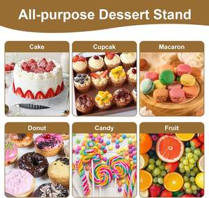 Decorous Metal <b>Cake</b> <b>Stand</b> <b>Set</b> Built for a Refined <b>Cake</b> Highlight with Elevated Construction Present Sweets in Group Gatherings - Product Image 6