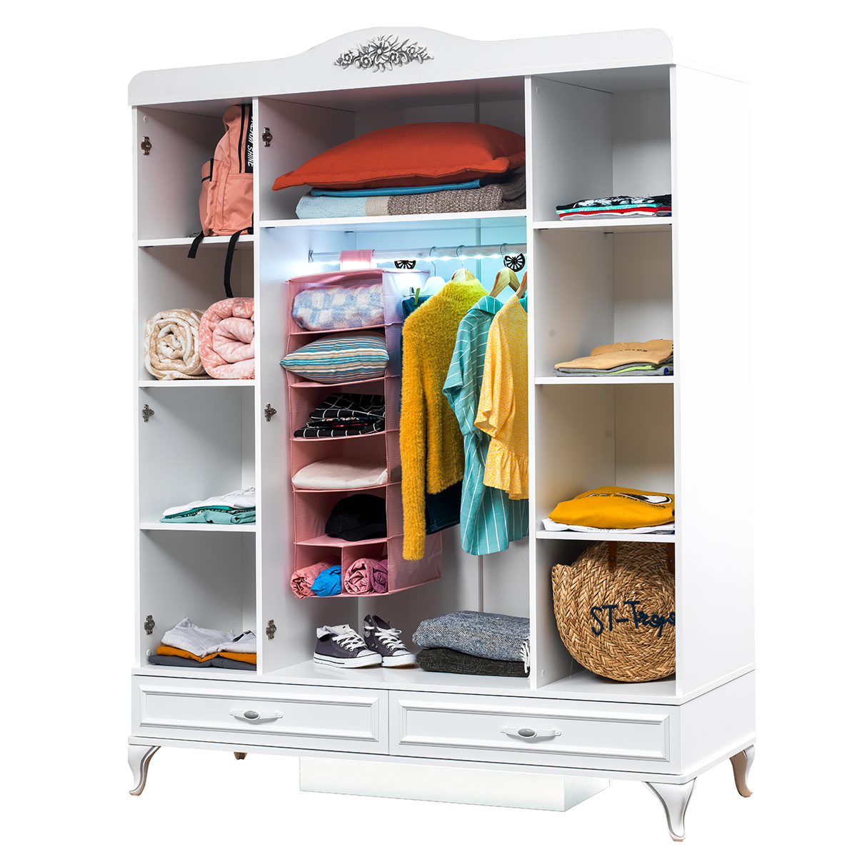 Мебель для спальни, мебель для малышей и детей в современном стиле с большим пространством для хранения и ящиками, мебель нового дизайна, шкаф для детской одежды