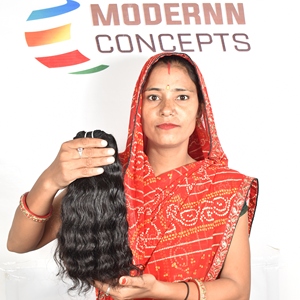 Cabello natural virgen sedoso para precio de calidad Máquina de doble trama Paquete ondulado natural Cutícula alineada Cabello humano brasileño Temple - Product Image 5