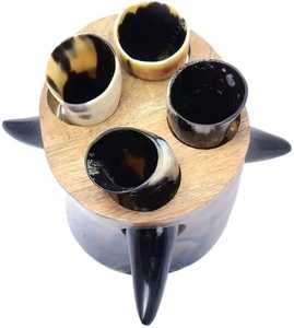 Unique Viking Ox & Buffalo Horn Drinking Mug With Latest Stylish <b>Stand</b> Handcrafted Mug For Mead Beer Wine Tankard Mug - Product Image 6