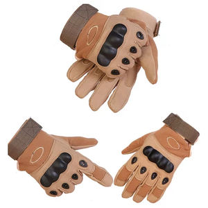 Gants en cuir professionnels de haute qualité sans doigts Knuckle dur coupe-vent Ski Sport quotidien randonnée chasse cyclisme demi-doigt - Product Image 5