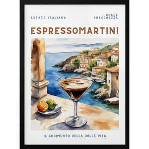 Póster estilo acuarela de Espresso Martini, arte de pared en lienzo - Product Image 2