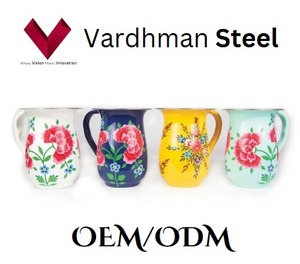 Pichet à eau coloré en acier inoxydable de style classique de qualité supérieure Passe au lave-vaisselle Écologique Pichet teinté Design couleur éclaboussure - Product Image 5