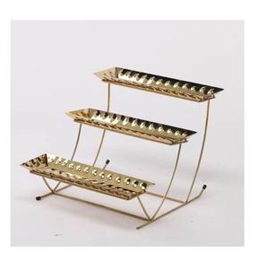 Soporte de pastel de vidrio de acero inoxidable de tendencia de Venta caliente fácil de limpiar grado alimenticio para cenar servir en el hogar restaurante Hotel fiestas - Product Image 4