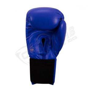 Guantes de boxeo de piel de vaca genuina de microfibra sintética entrenamiento de lucha de artes marciales de alta calidad al por mayor de color azul OEM - Product Image 2