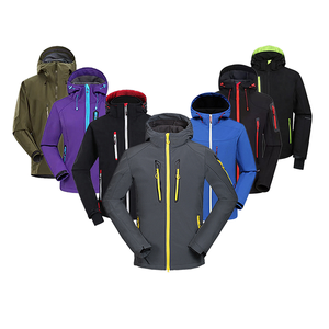 Best Selling Winter Solid Color Hooded Windbreaker <b>Jacket</b> for Men Front Contrasting Colors High Quality Outdoor Custom Made - Product Image 5