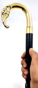 Mango de cabeza real Diseño de tallado especial Bastón de madera para caminar 3 Partes Accesorios abiertos Repuesto REGALO - Product Image 4