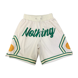 Shorts de basketball personnalisés pour hommes avec cordon de serrage, vente en gros, vêtements de sport respirants, impression numérique, appliqué, broderie vintage - Product Image 2