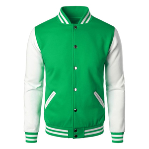 Chaqueta Universitaria Personalizada, Mangas de Cuero y Lana, Logotipo Bordado OEM ODM, Chaqueta Universitaria de Béisbol para Venta al por Mayor - Product Image 6