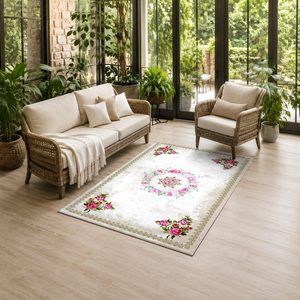 Tapis RUGS DEPOT LXDP-1021 en gros, multicolore, neutre, contemporain, abstrait, imprimé numériquement, lavable en machine, en chenille, antidérapant - Product Image 6