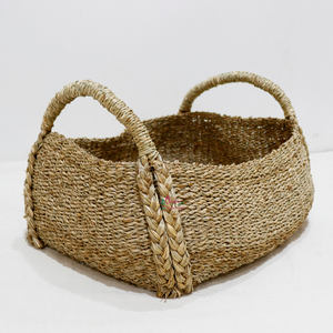 Artex Dong Thap Natural <b>Seagrass</b> Woven <b>Storage</b> Laundry <b>Basket</b> with Handles - Product Image 1