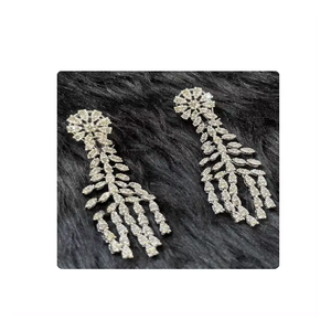 Pendientes de oro macizo de 14 quilates con certificación IGI, Diamante de laboratorio Natural de calidad superior, clásico, mejor precio, compromiso de aniversario de boda - Product Image 1